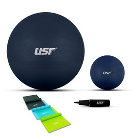 USR 25651BL 25+65 Cm Pilates Topu + Pompası + 3 Lastik