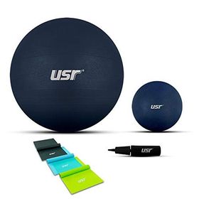 USR 25651BL 25+65 Cm Pilates Topu + Pompası + 3 Lastik