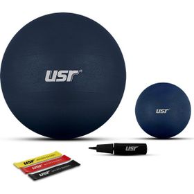 USR 551M 20+55 cm Pilates Topu+Pompası+3 Micro Bant