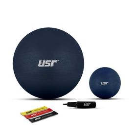 USR 551M 20+55 cm Pilates Topu+Pompası+3 Micro Bant