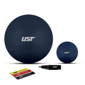 USR 551M 20+55 cm Pilates Topu+Pompası+3 Micro Bant