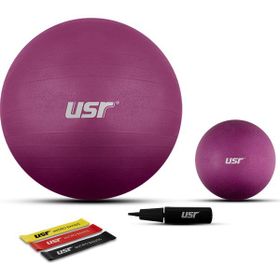 USR 552M 20+55 cm Pilates Topu+Pompası+3 Micro Bant