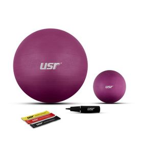 USR 552M 20+55 cm Pilates Topu+Pompası+3 Micro Bant