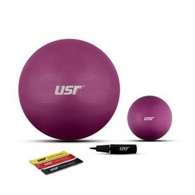 USR 552M 20+55 cm Pilates Topu+Pompası+3 Micro Bant