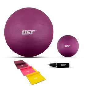 Usr 553M 20+55 cm Pilates Topu+Pompası+3 Micro Bant