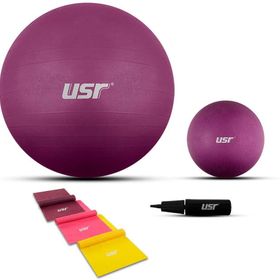 Usr 553M 20+55 cm Pilates Topu+Pompası+3 Micro Bant