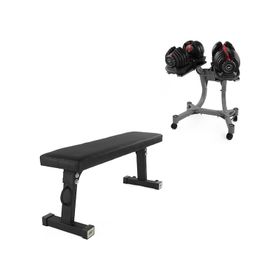 USR ADB24 2x24 kg Ayarlanabilir Dambıl + Stand + Düz Bench Set