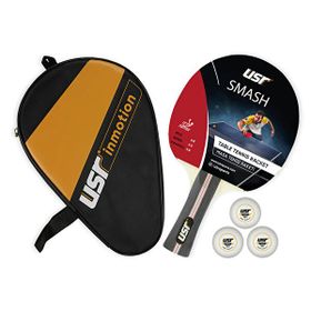 USR Smash-RC Masa Tenisi Raket + 3 Top + Kılıf Set