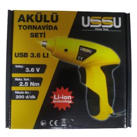 Ussu 26 Parça Şarjlı Vidalama Tornavida Seti