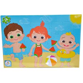 Utku Oyuncak CO7793 Cocomelon 24 Parça Frame Plaj Puzzle