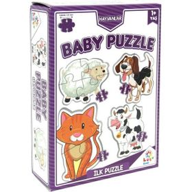 Utku Oyuncak LC7224 +1 Yaş Laço Kids Baby Puzzle Hayvanlar 2+3+4+5 Parça Puzzle