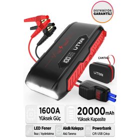 Utraı Jstar 3 20000mAh 1600A Jump Starter LCD Ekranlı Taşınabilir Akü Takviye Cihazı