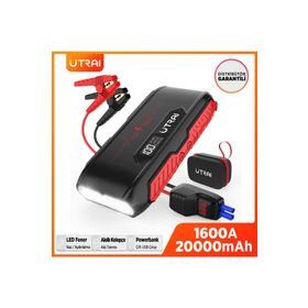 Utraı Jstar 3 20000mAh 1600A Jump Starter LCD Ekranlı Taşınabilir Akü Takviye Cihazı