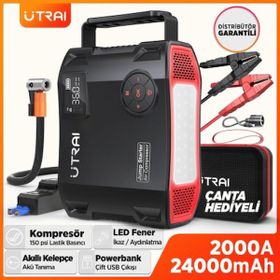 Utraı Jstar 5 24000 MAH 2000A Jump Starter Lastik Şişirme Pompası Taşınabilir Akü Takviye Cihazı