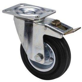 Uygur Kauçuk Tablalı 150 mm 2 Adet Frenli Servis Tekeri