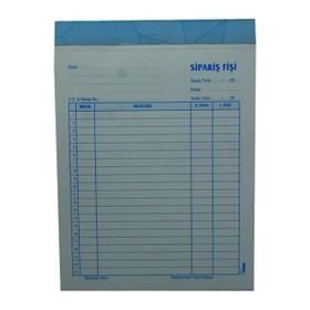 Uysal 2 Nüsha Otokopili 2/50 Sipariş Fişi