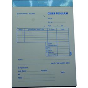 Uysal 20x50 2 Nüsha Otokopili Gider Makbuzu