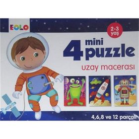 Uzay Macerası - 4 Mini Puzzle - Eolo Eğitici Oyuncak Komisyon
