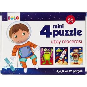 Uzay Macerası - 4 Mini Puzzle - Eolo Eğitici Oyuncak Komisyon