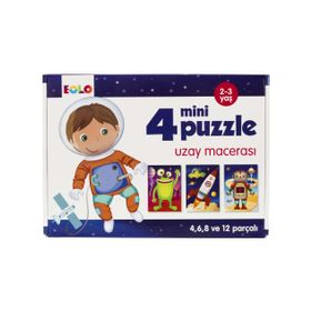 Uzay Macerası - 4 Mini Puzzle - Eolo Eğitici Oyuncak Komisyon