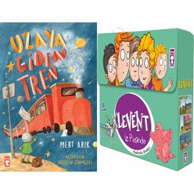 Uzaya Giden Tren ve Levent İz Peşinde 1 Set - 5 Kitap - Mert Arık