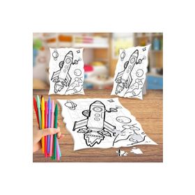 Uzaydaki Roket -Gezegen Boyama Puzzle Tablo