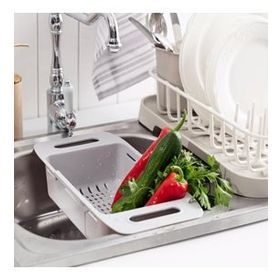 Uzayıp Kısalabilen Ayarlanabilir Plastik Lavabo Mutfak Süzgeci