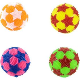 Uzman İthalat 4 Adet 6 cm Işıklı Sesli Minik Yıldız Oyuncak Top