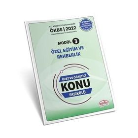 Uzman ve Başöğretmen Modül 3 Özel Eğitim ve Rehberlik Özet ve Öğretici Konu Fasikülü Editör Yayınları