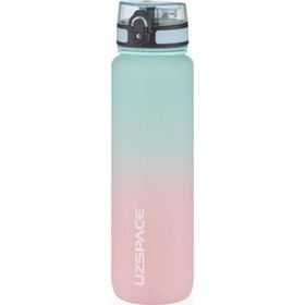 Uzspace 1000 ml Pembe Yeşil Softtouch Ff Collection Tritan Su Matarası
