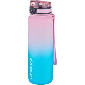 Uzspace 1000 ml Pembe Yeşil Softtouch Ff Collection Tritan Su Matarası