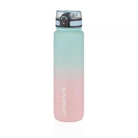 Uzspace 1000 ml Pembe Yeşil Softtouch Ff Collection Tritan Su Matarası