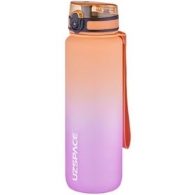 Uzspace 1000 ml Soft Touch Çift Renk Motivasyon Tritan Su Matarası