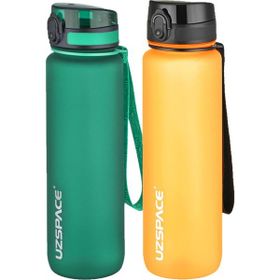 Uzspace 2'li 1000 ml Fiftyfifty Gri - Koyu Mavi Tritan Matara Seti
