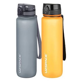 Uzspace 2'li 1000 ml Fiftyfifty Gri - Turuncu Tritan Matara Seti