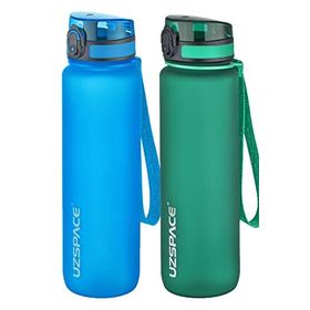 Uzspace 2'li 1000 ml Fiftyfifty Koyu Yeşil Mavi Tritan Matara Seti