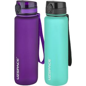 Uzspace 2'li 1000 ml Fiftyfifty Mor - Mavi Tritan Matara Seti
