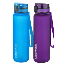 Uzspace 2'li 1000 ml Fiftyfifty Mor - Mavi Tritan Matara Seti