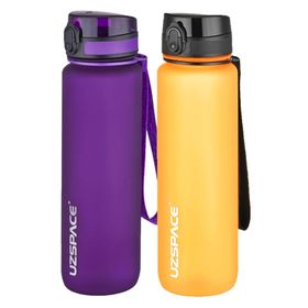 Uzspace 2'li 1000 ml Fiftyfifty Mor - Turuncu Tritan Matara Seti