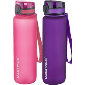 Uzspace 2'li 1000 ml Fiftyfifty Pembe - Mor Tritan Matara Seti