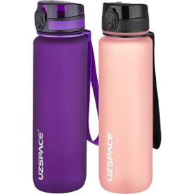 Uzspace 2'li 1000 ml Fiftyfifty Pembe - Mor Tritan Matara Seti