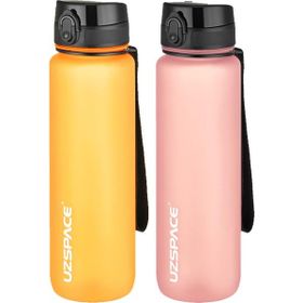 Uzspace 2'li 1000 ml Fiftyfifty Pembe - Turuncu Tritan Matara Seti