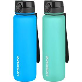 Uzspace 2'li 1000 ml Fiftyfifty Turkuaz - Mavi Tritan Matara Seti