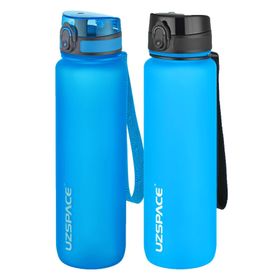 Uzspace 2'li 1000 ml Fiftyfifty Turkuaz - Mavi Tritan Matara Seti