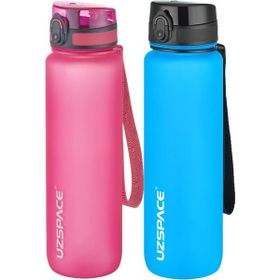 Uzspace 2'li 1000 ml Fiftyfifty Turkuaz - Pembe Tritan Matara Seti
