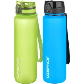 Uzspace 2'li 1000 ml Fiftyfifty Turkuaz - Yeşil Tritan Matara Seti