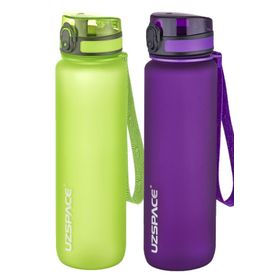 Uzspace 2'li 1000 ml Fiftyfifty Yeşil - Mor Tritan Matara Seti