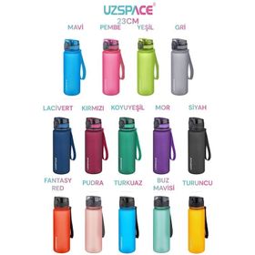 Uzspace 2'li 500 ml FiftyFifty Gri - Kırmızı Tritan Matara Seti