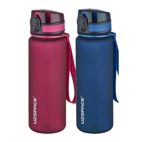 Uzspace 2'li 500 ml FiftyFifty Kırmızı-Lacivert Tritan Matara Seti
