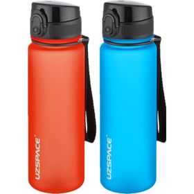 Uzspace 2'li 500 ml FiftyFifty Mavi - Kırmızı Tritan Matara Seti